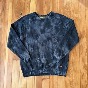 Aviator Nation Grey tie-dye crew sweatshirt